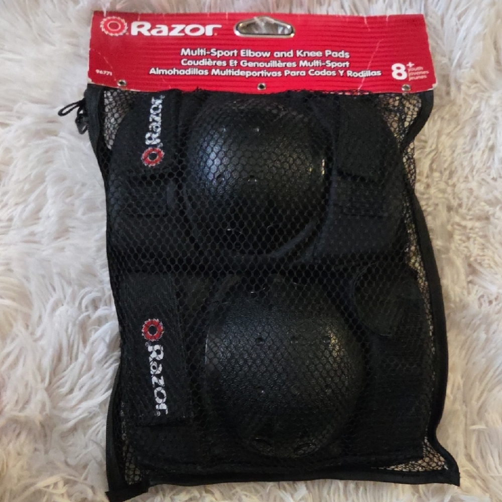 Razor Black Multi-Sport Elbow and Knee Pads